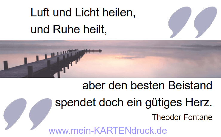 Trauerspruch Fontane Licht und Trost