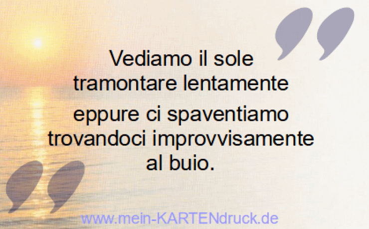 Frasi  - Vidiamo il sole tramontare