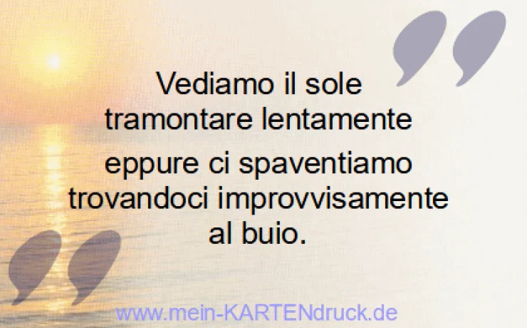 Frasi  - Vidiamo il sole tramontare