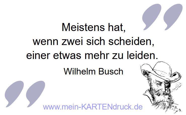 Trauerspruch mit Humor von Wilh. Busch