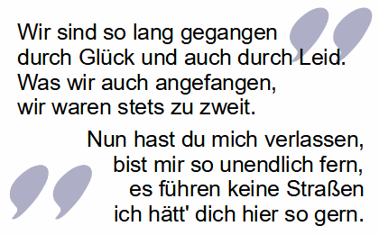 Trauerspruch für Trauerkarte: sind so lang gegangen zu zweit