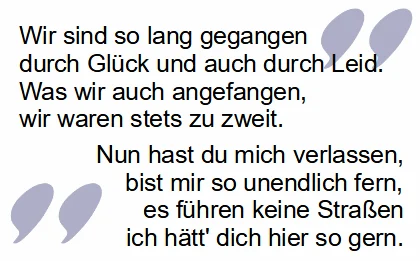 Trauerspruch für Trauerkarte: sind so lang gegangen zu zweit