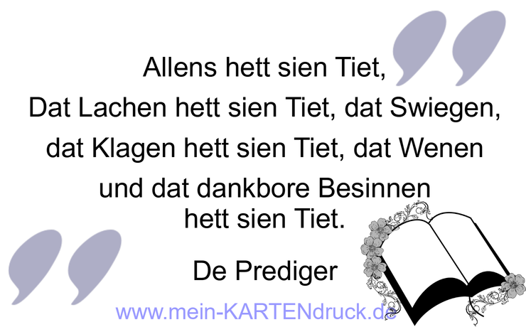 Truer Sprök op Plattdütsch 