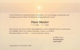 Danksagungskarte Abendstimmung - Trauerkarte RESTPOSTEN