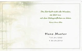 Trauerkarte_Danksagung_Klappkarte_Waldbestattung_Zeit_heilt