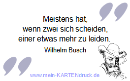 Trauerspruch mit Humor von Wilh. Busch