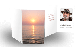 Trauerbild mit Spruch - Sonnenuntergang
