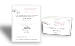 Trauerbrief Todesmitteilung Blumenmotiv Orchidee
