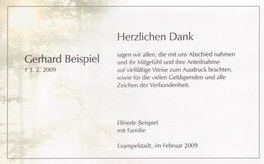  Danksagungskarte Wald im Gegenlicht Trauer