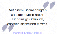 Trauerspruch zur Seebestattung: Auf einem Seemansgrab keine Rosen - Möwen