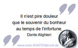 Französischer Trauerspruch von Dante Alighiere
