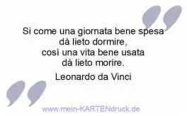 Citation Leonardo da Vinci - una vita bene usata