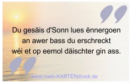 luxemburgische Übersetzung Trauerspruch Sonnenuntergang